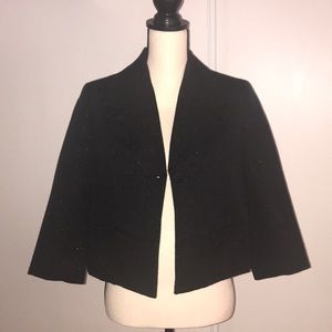 Isaac Mizrahi Cropped Black Shimmery Jacket
